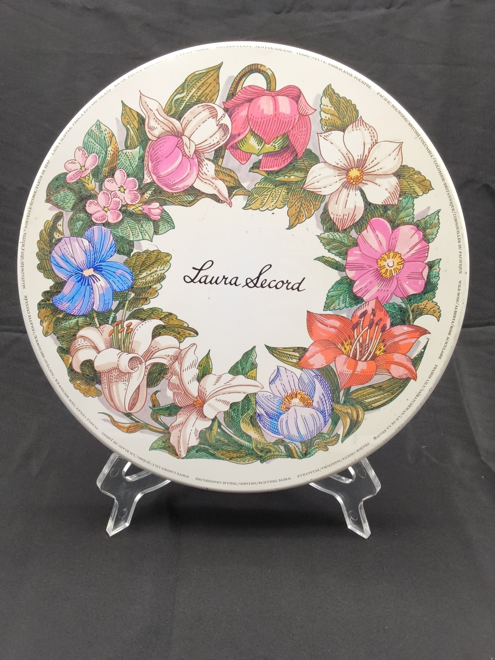 Vintage Laura Secord "Provincial Flowers" Collectible Tin